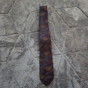 Mens Vintage 100% Silk Multicolor Tie Career Office Party Special Occasion